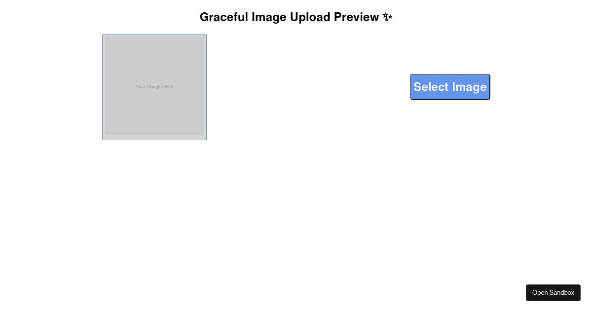 Preview Image Uploads - Codesandbox