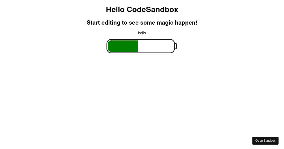 Battery (forked) - Codesandbox