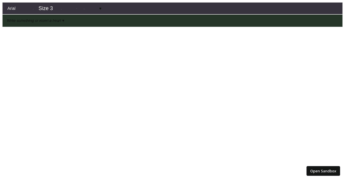 Custom Toolbar with React Quill (Fully working) (forked) - Codesandbox