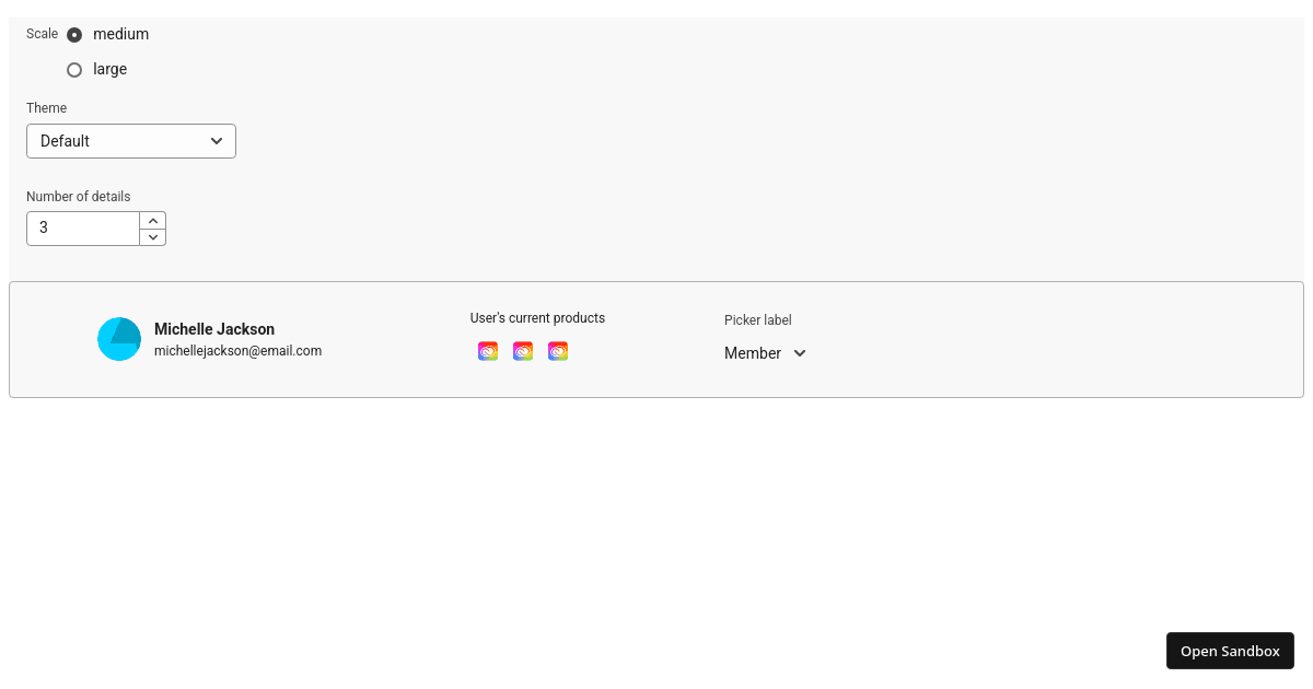DetailsSection items - Codesandbox