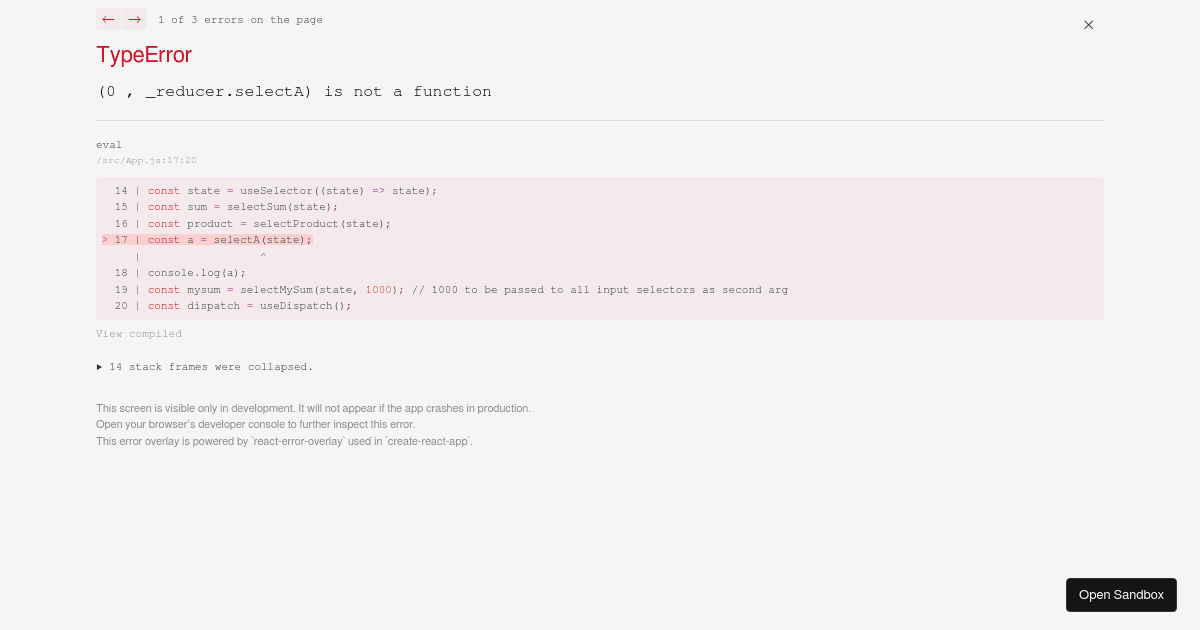 Redux Toolkit - createSelector() (forked) - Codesandbox