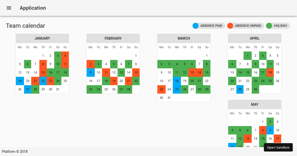 Vuetify Calendar Heatmap (forked) - Codesandbox