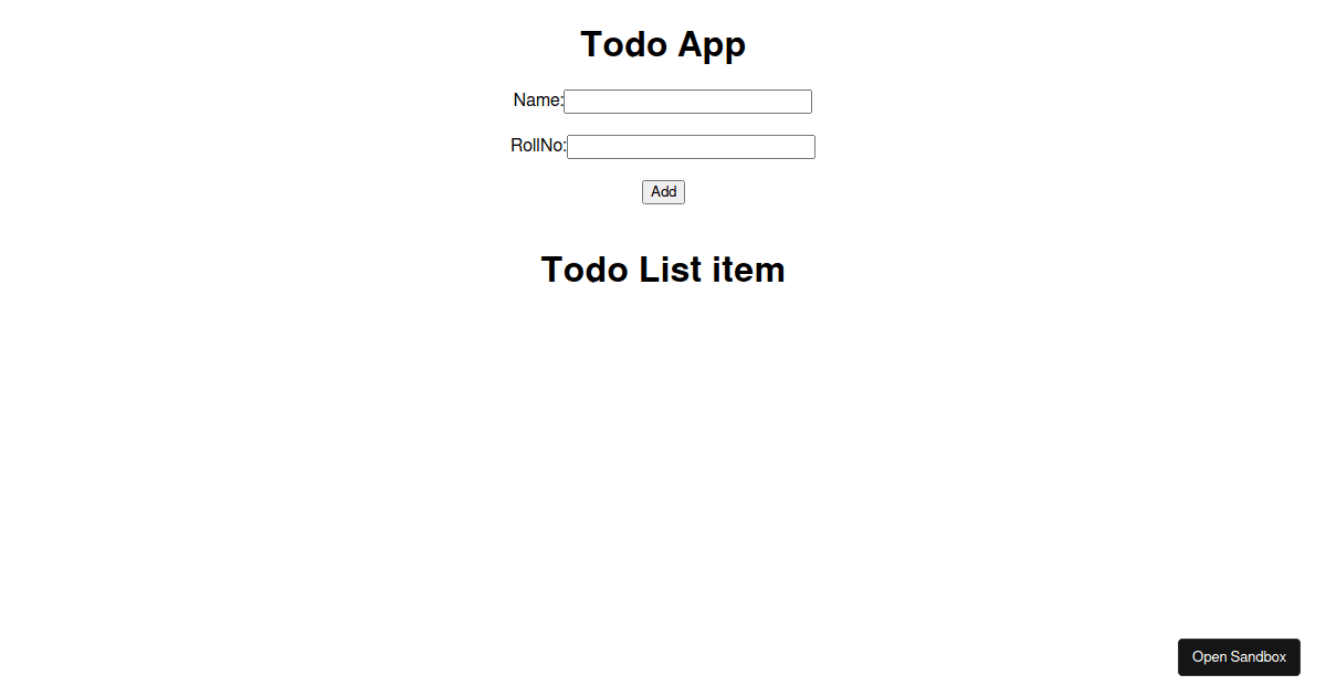 react - Codesandbox