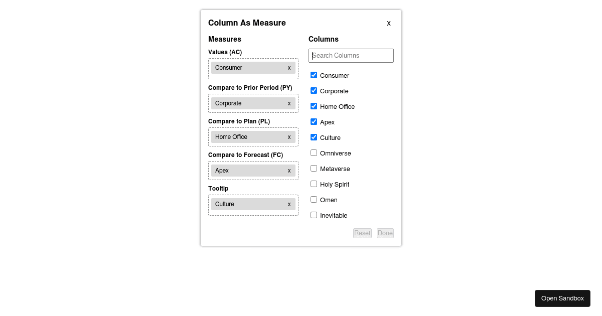 columnAsMeasureMappingModal - Codesandbox