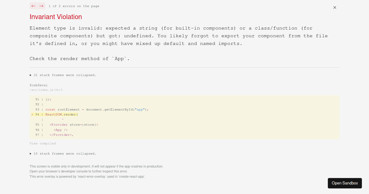 Pie Chart - Codesandbox