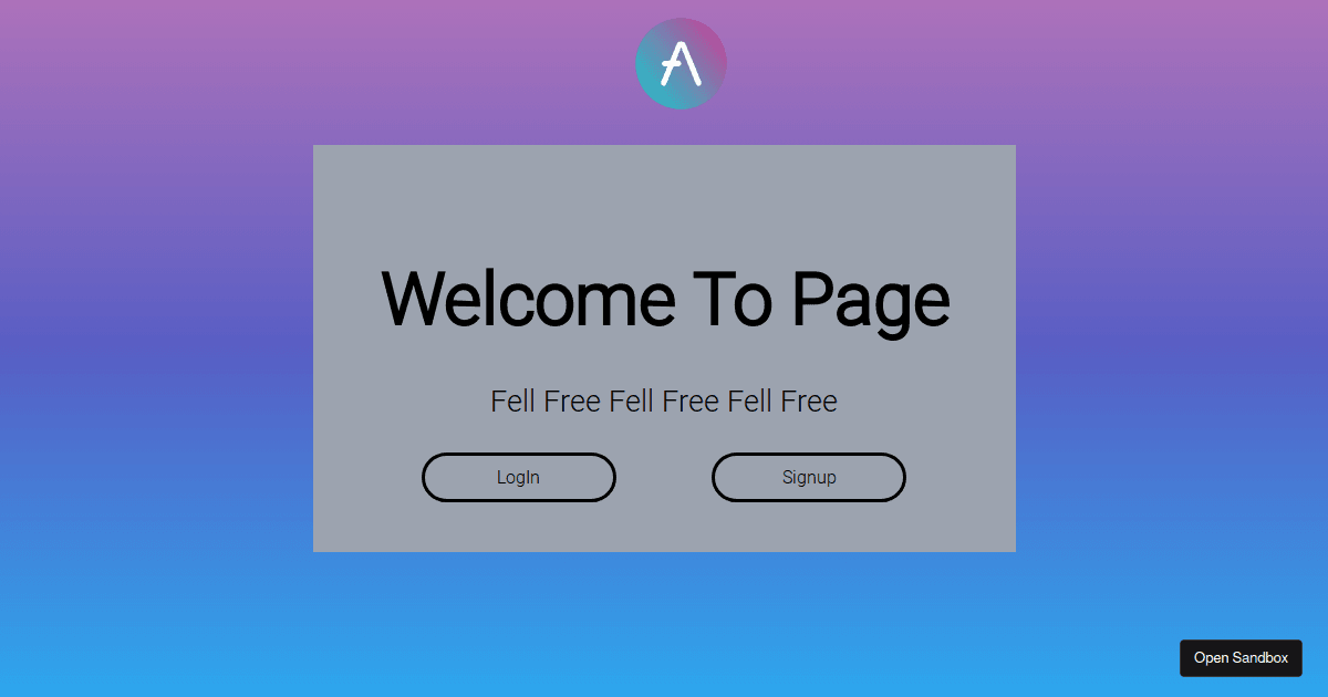 login page (forked) - Codesandbox