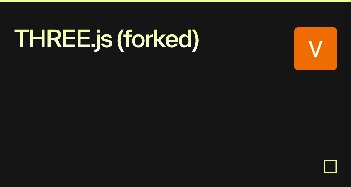 THREE.js (forked) - Codesandbox