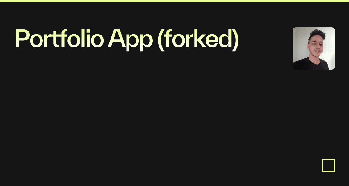 Portfolio App (forked) - Codesandbox