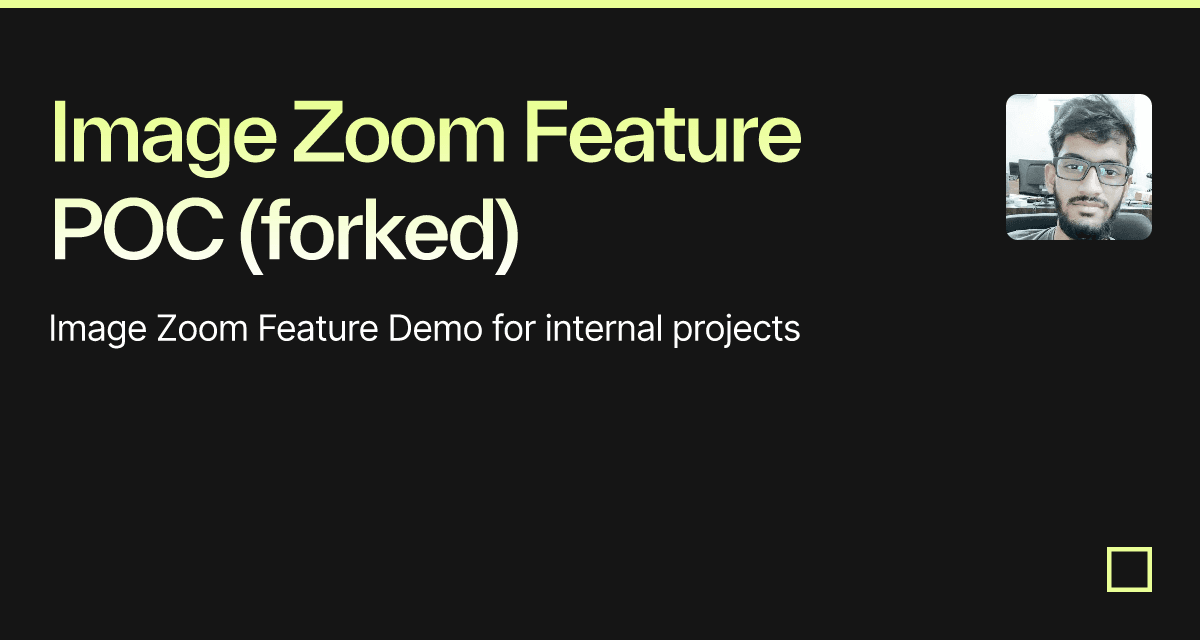 Image Zoom Feature POC (forked) - Codesandbox