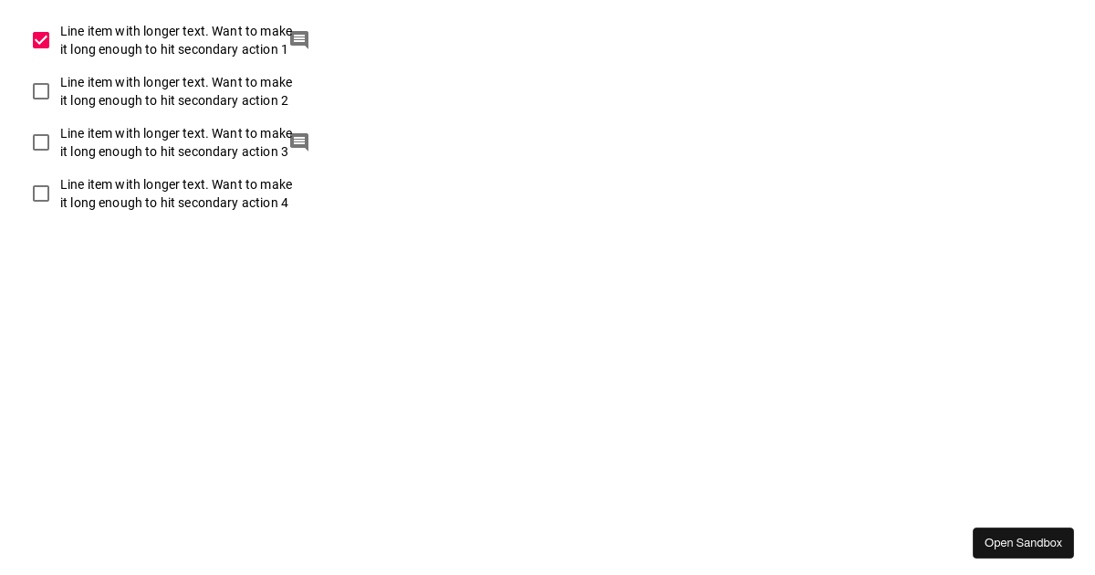 ListItemSecondaryAction wrapper - Codesandbox
