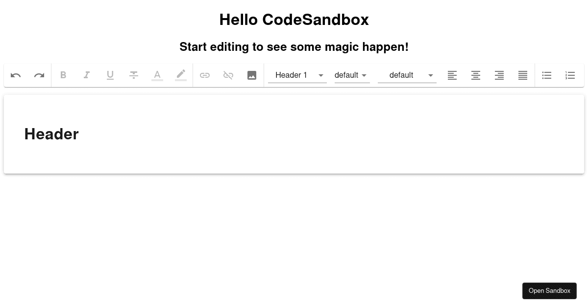 estilos editor (forked) - Codesandbox