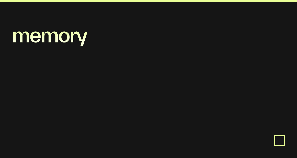 memory - Codesandbox