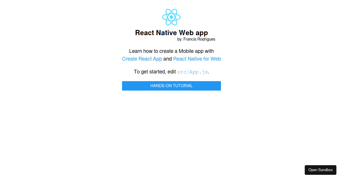 React Native - Codesandbox