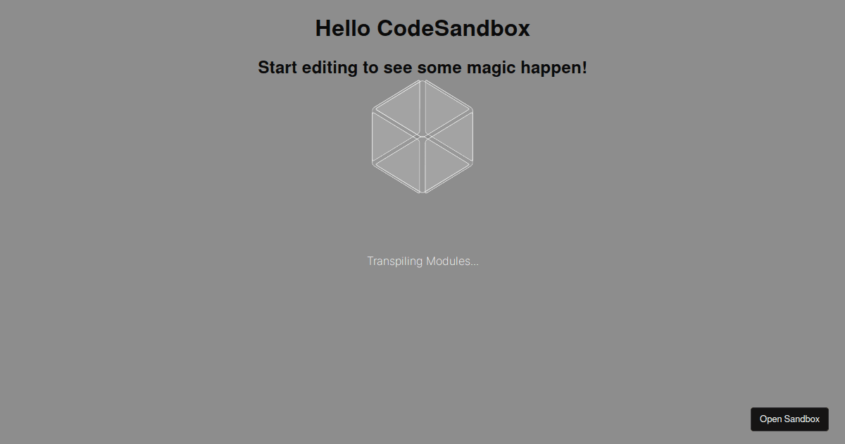 React - Codesandbox