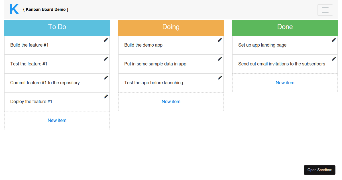 kanban-board-demo-in-vue-js - Codesandbox