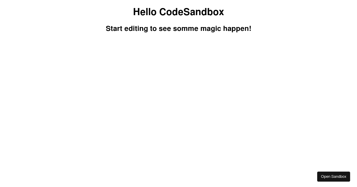 react - Codesandbox