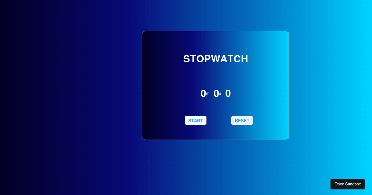 timer Codesandbox