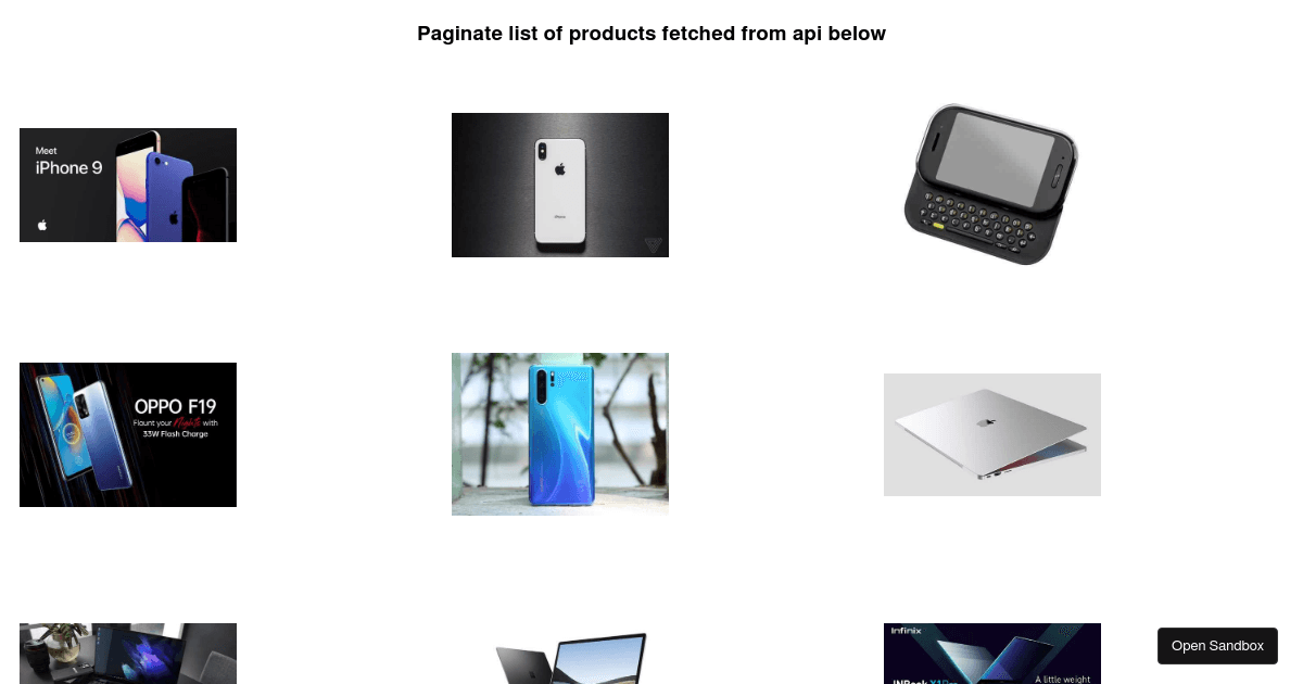 pagination (forked) - Codesandbox