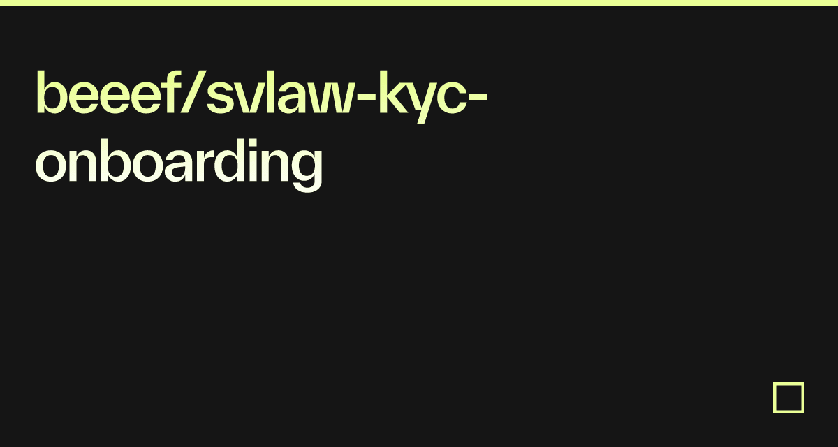 beeef/svlaw-kyc-onboarding - Codesandbox