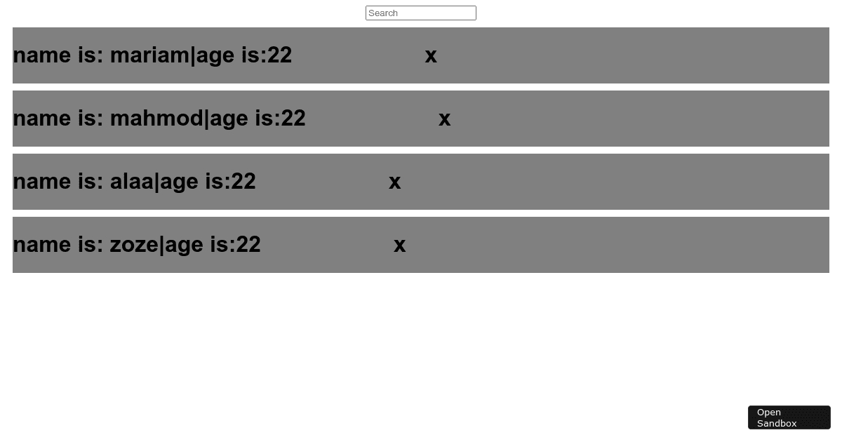search - Codesandbox