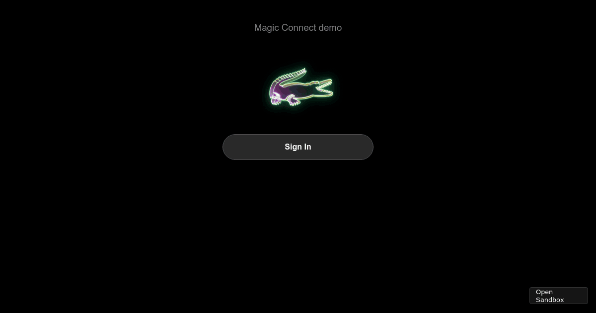 Magic Connect Demo (LACOSTE) - Codesandbox