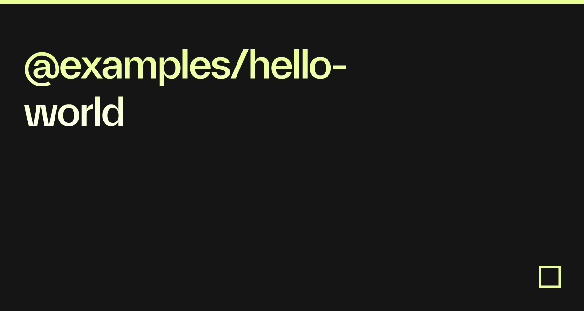 @examples/hello-world - Codesandbox
