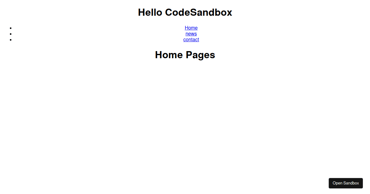 Router - Codesandbox