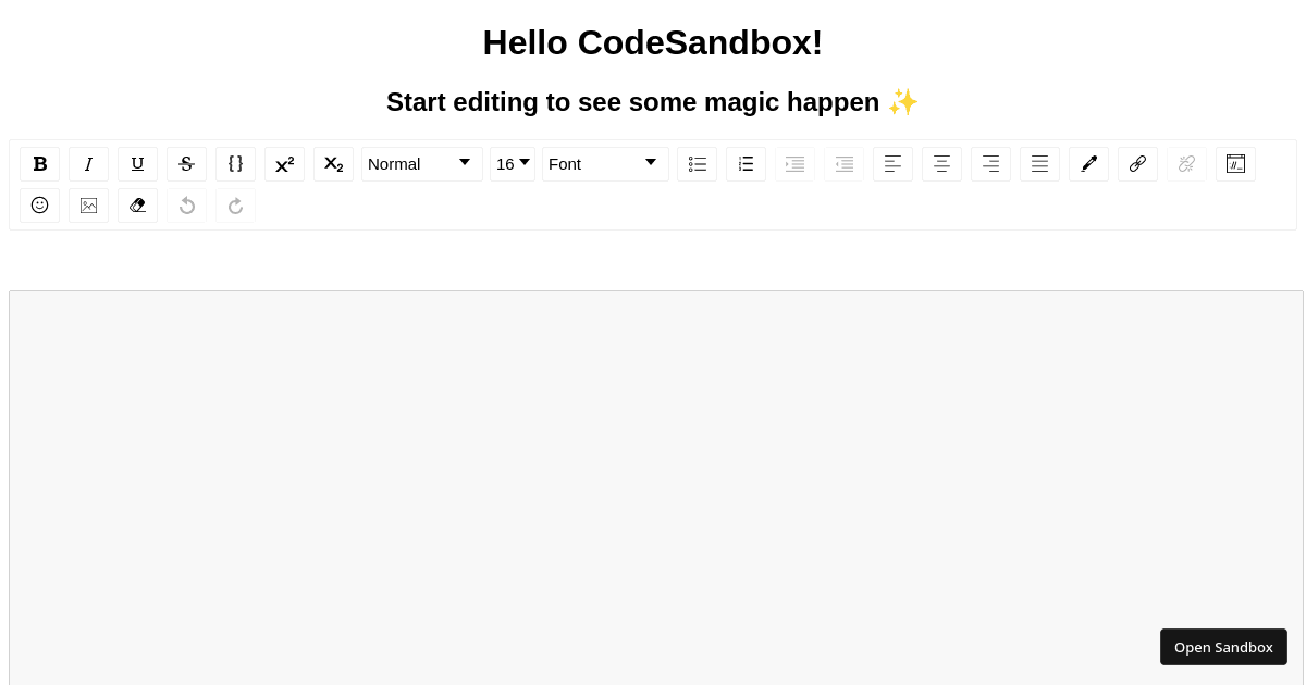 Testing draft/markdown converters (forked) - Codesandbox