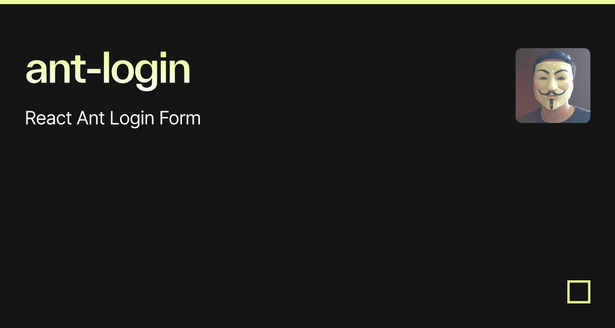 antlogin Codesandbox
