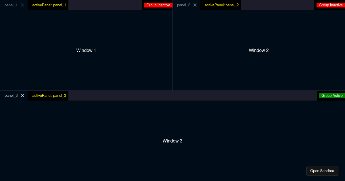 Dockview headeractions-dockview - Codesandbox