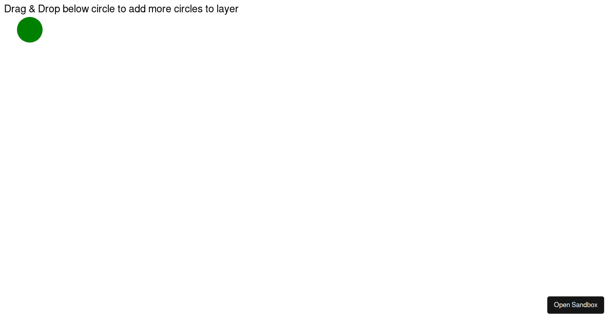 react konva make new circle at drop location demo - Codesandbox