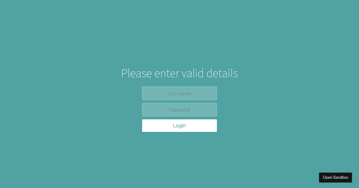 Conditional Rendering practice - Codesandbox