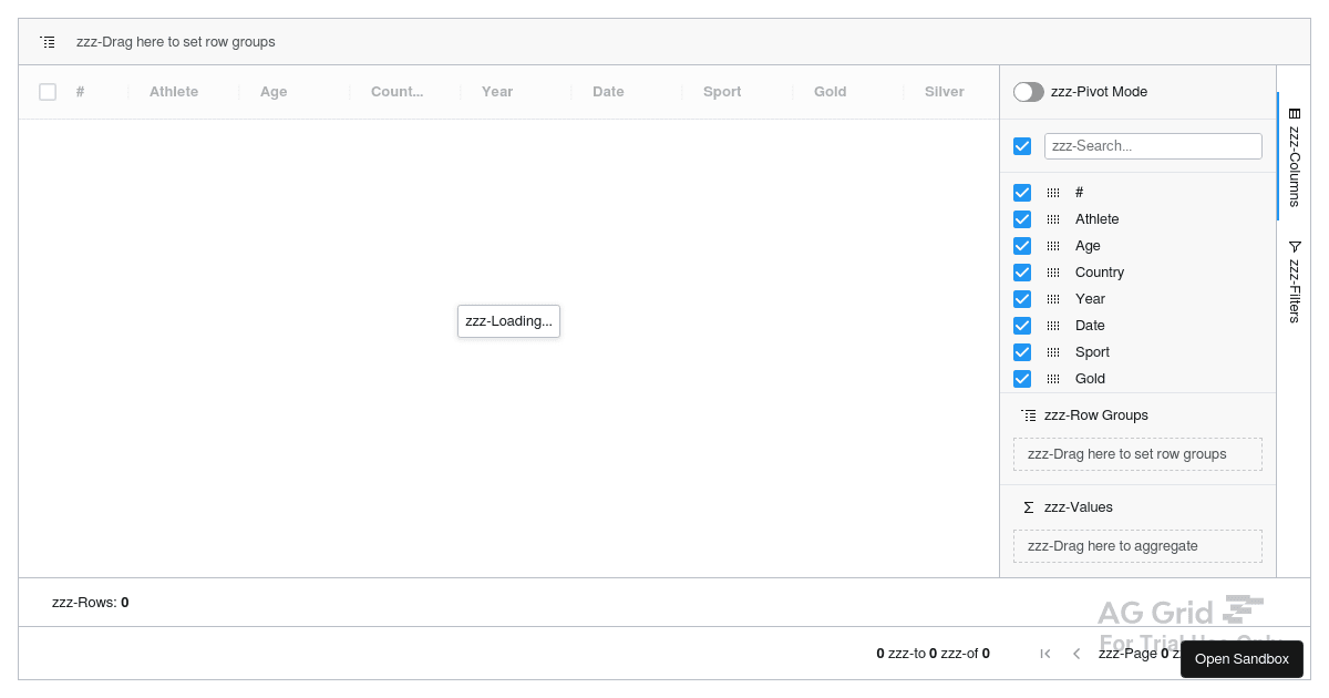 ag-grid-packages - Codesandbox