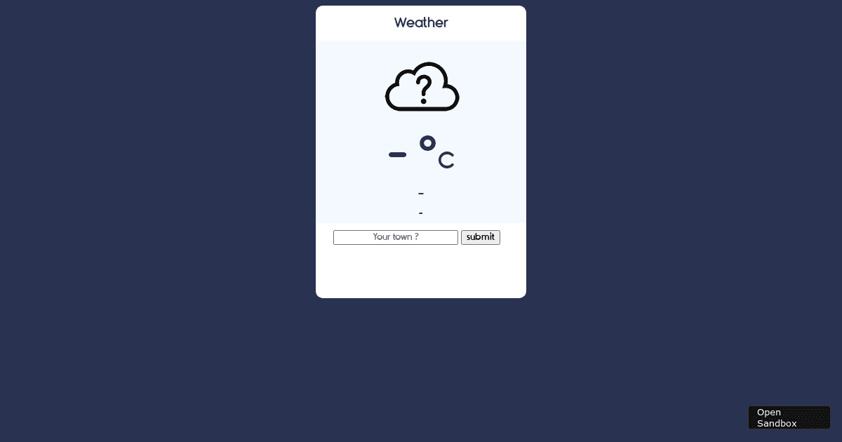Weather - Codesandbox