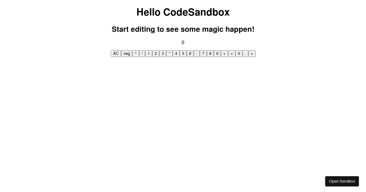 nextjscalculatorappkeyboardinputresetsnumberstate Codesandbox