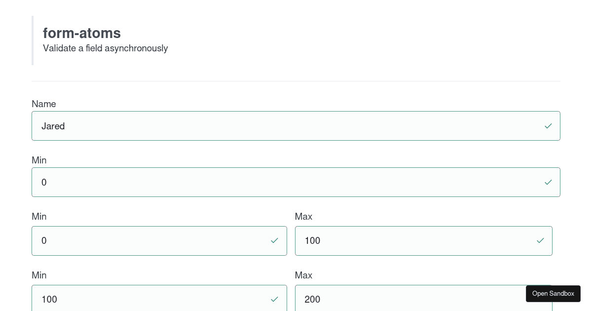 form-atoms v3 validate using Zod (forked) - Codesandbox