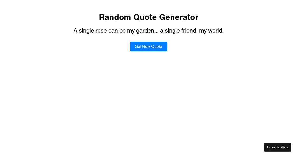 Qoute Generator - Codesandbox