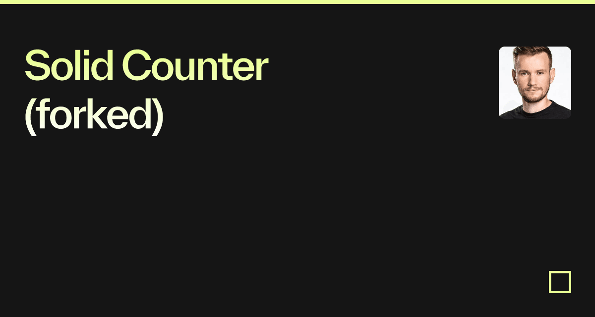 Solid Counter (forked) - Codesandbox