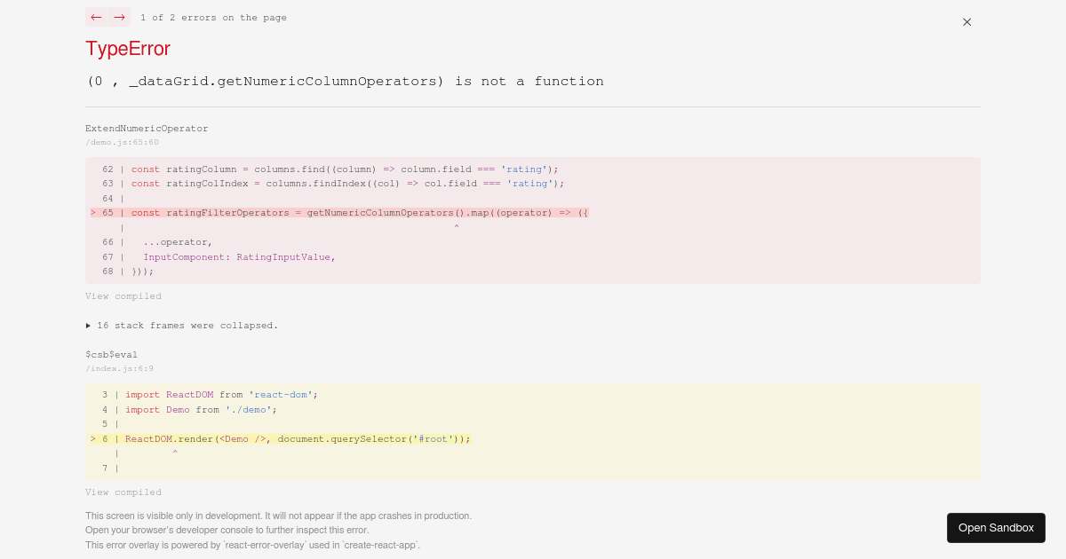 Material demo - Codesandbox
