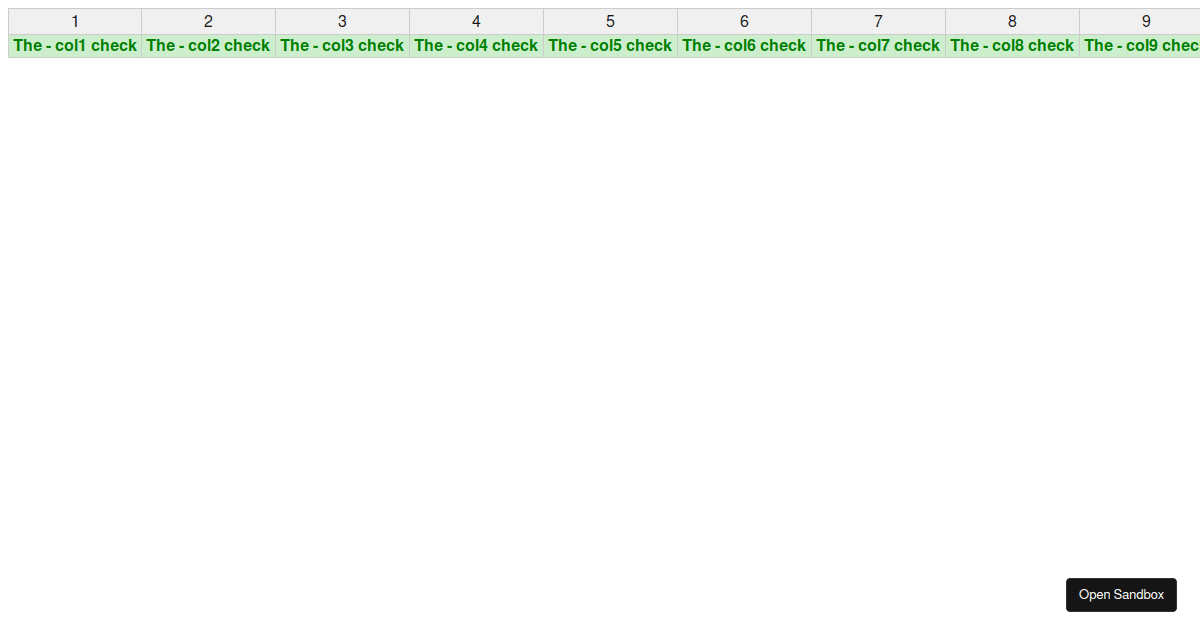 Declaring column settings (forked) - Codesandbox