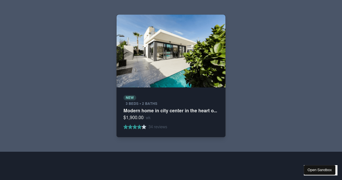 Choc UI cards Codesandbox - Codesandbox
