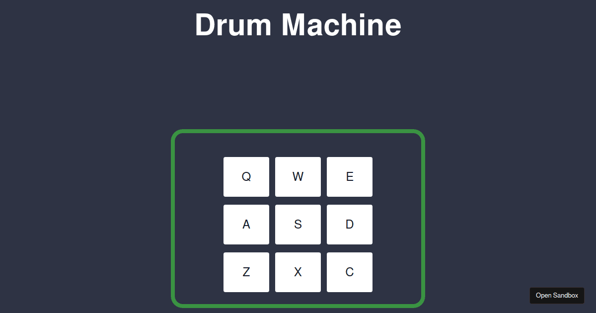Drum Machine Project - Codesandbox