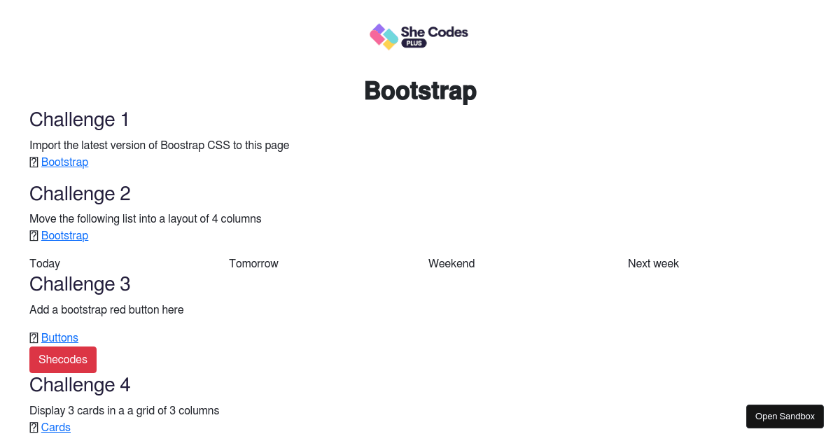 Bootstrap (forked) - Codesandbox