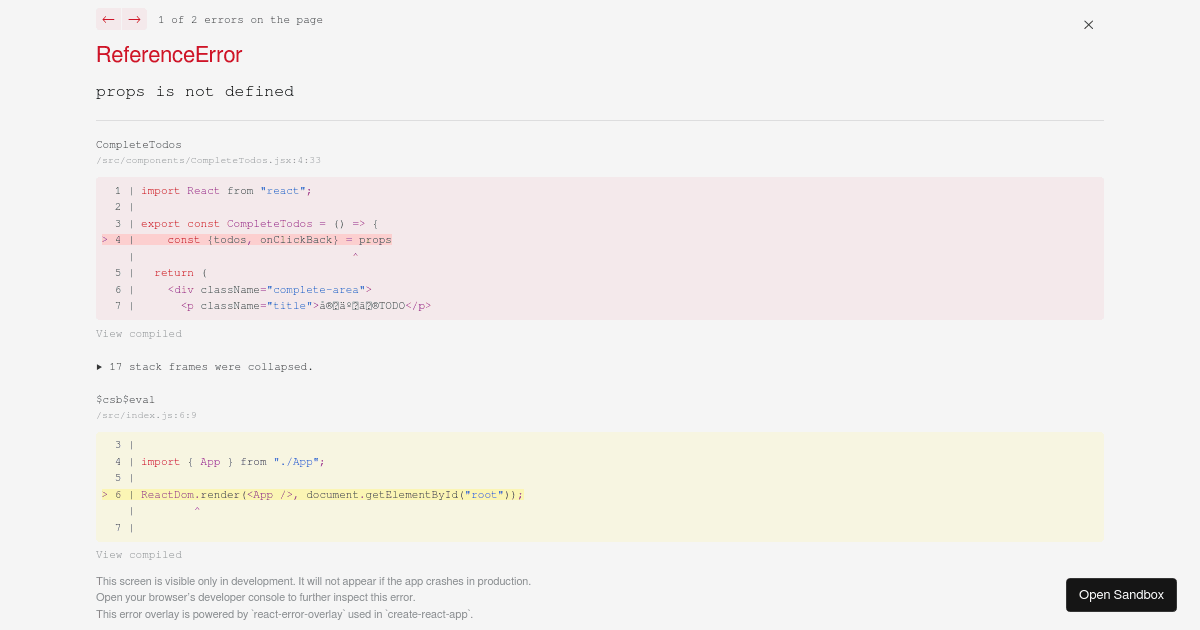 react-todo - Codesandbox