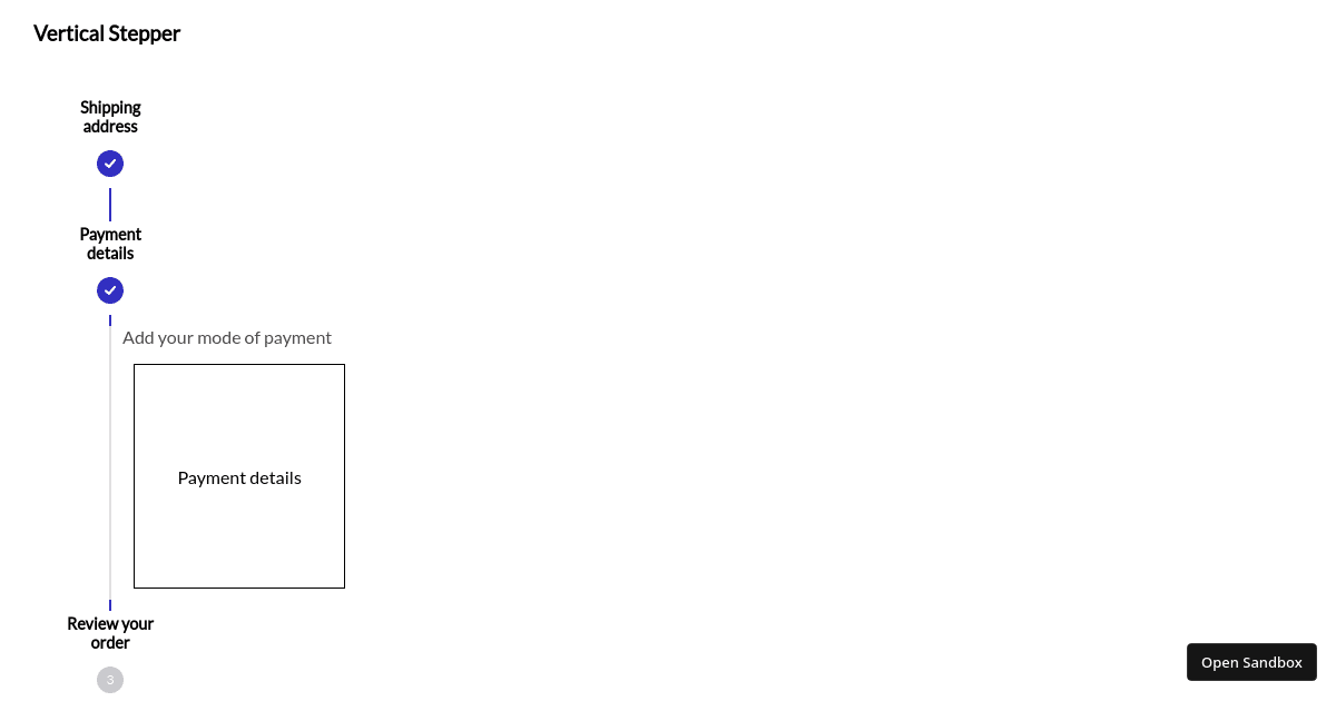 The live preview of react-stepper