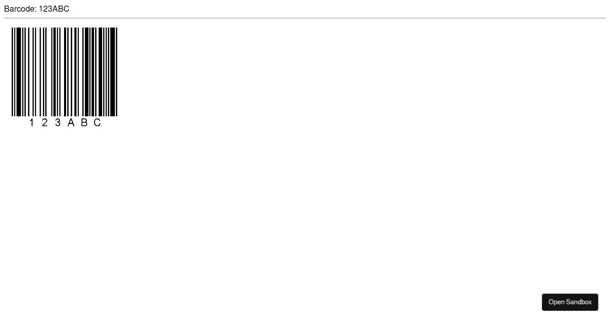 javascriptbarcodereader Codesandbox