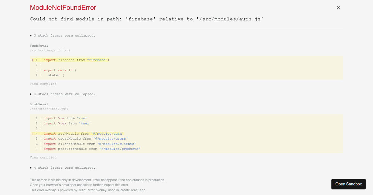 Customer Service + Firestore - Codesandbox
