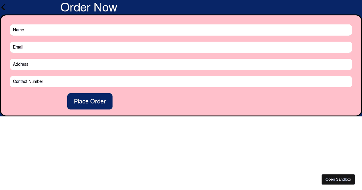 order - Codesandbox