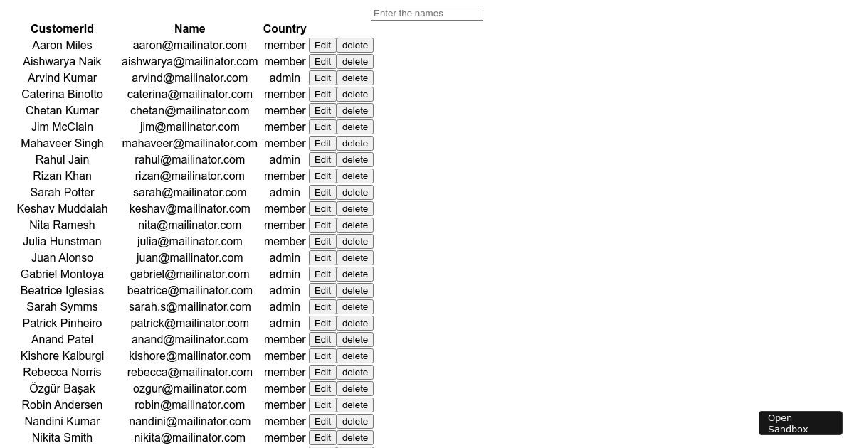 react - Codesandbox