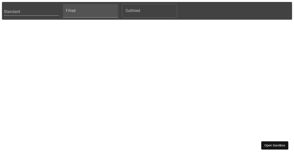 Material demo - Codesandbox